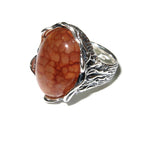 Statement Dragon Vein Agate ring 925 sterling silver size 6, handmade ring, Dragon Vein Agate, single copy, silver ring, gemstone - 1 piece