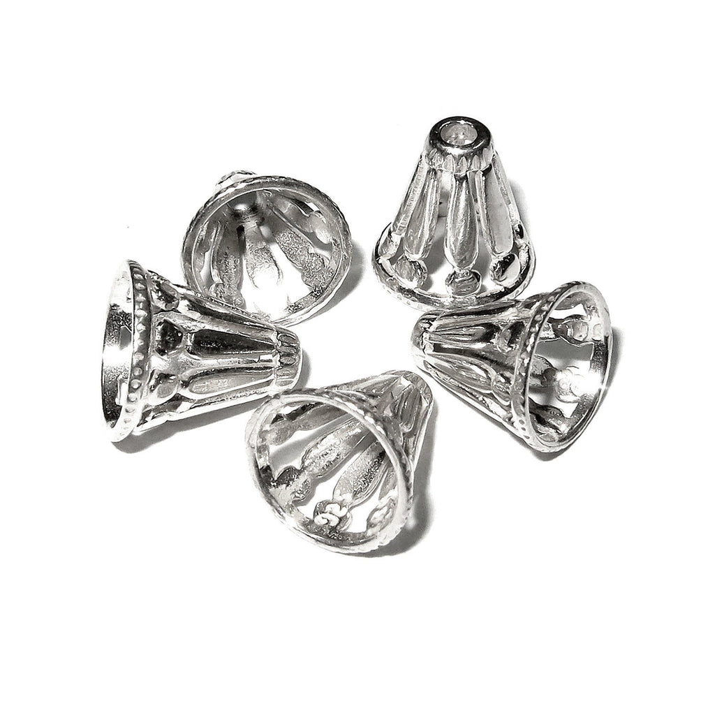 925 Sterling silver Bead Cones, Jewelry making, Beading cones, Sterling silver, Silver 925, Lariat, End caps, Silver cone - 1 pair (2 piece)