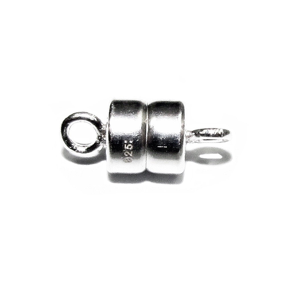 925 Sterling Silver Small Magnetic Clasps size 4.5x4.0 mm, Magnetic clasps, Jewelry making, Clasp findings, 925 silver clasp - 1 piece