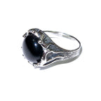 Black onyx ring 925 sterling silver size 8 1/2, Handmade ring, single copy, 925 sterling silver, Black onyx, silver ring, gemstone - 1 piece