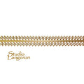 14K Yellow Gold filled Gallery wire, Bezel wire, Gallery ribbon, Gallery pattern, Gold Filled Wire, Jewelry making, Setting - 4 inch (10 cm)