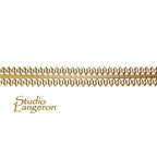 14K Yellow Gold filled Gallery wire, Bezel wire, Gallery ribbon, Gallery pattern, Gold Filled Wire, Jewelry making, Setting - 4 inch (10 cm)