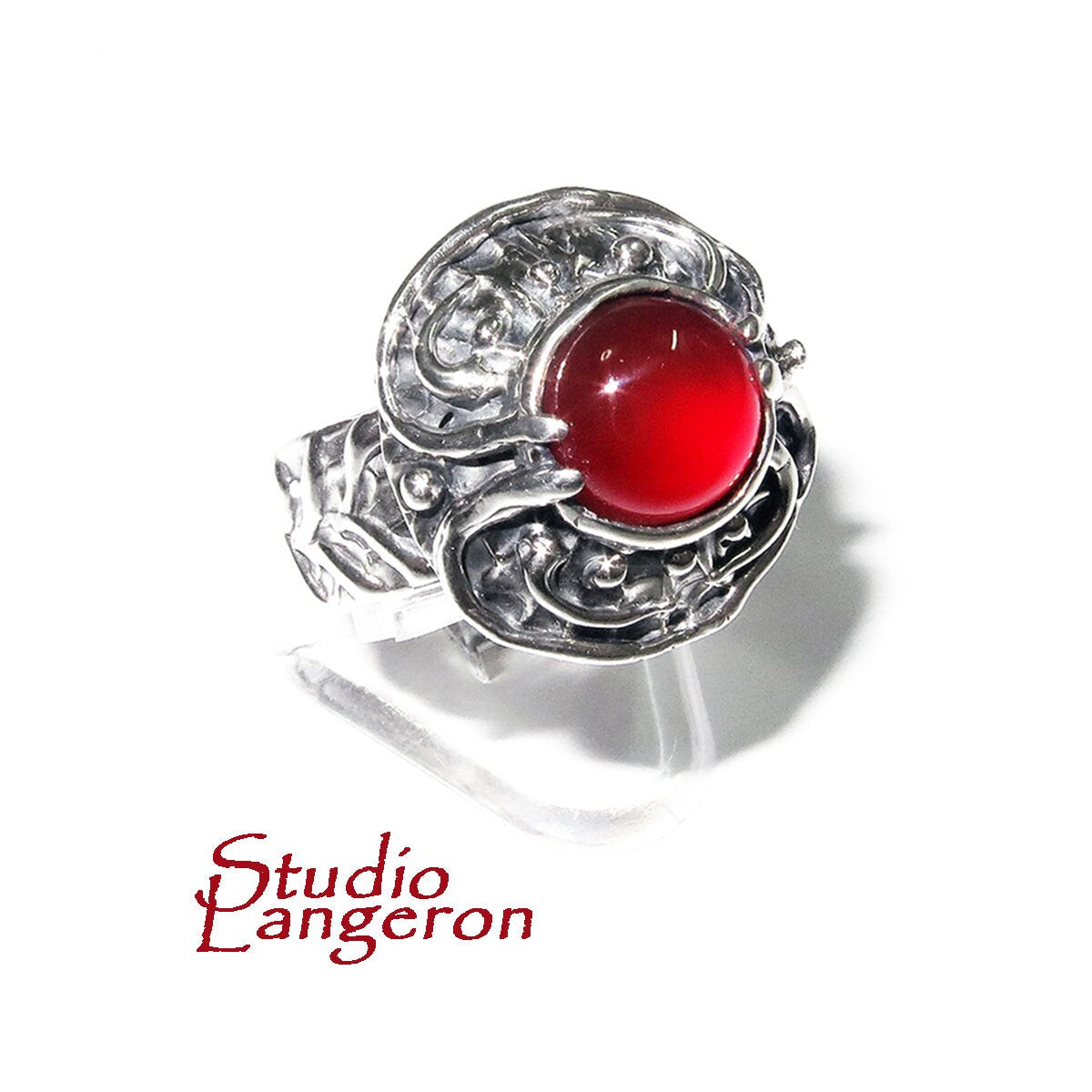 Statement Opal ring 925 sterling silver size 7, Handmade ring, single copy, 925 sterling silver, Natural red opal, silver ring, gemstone