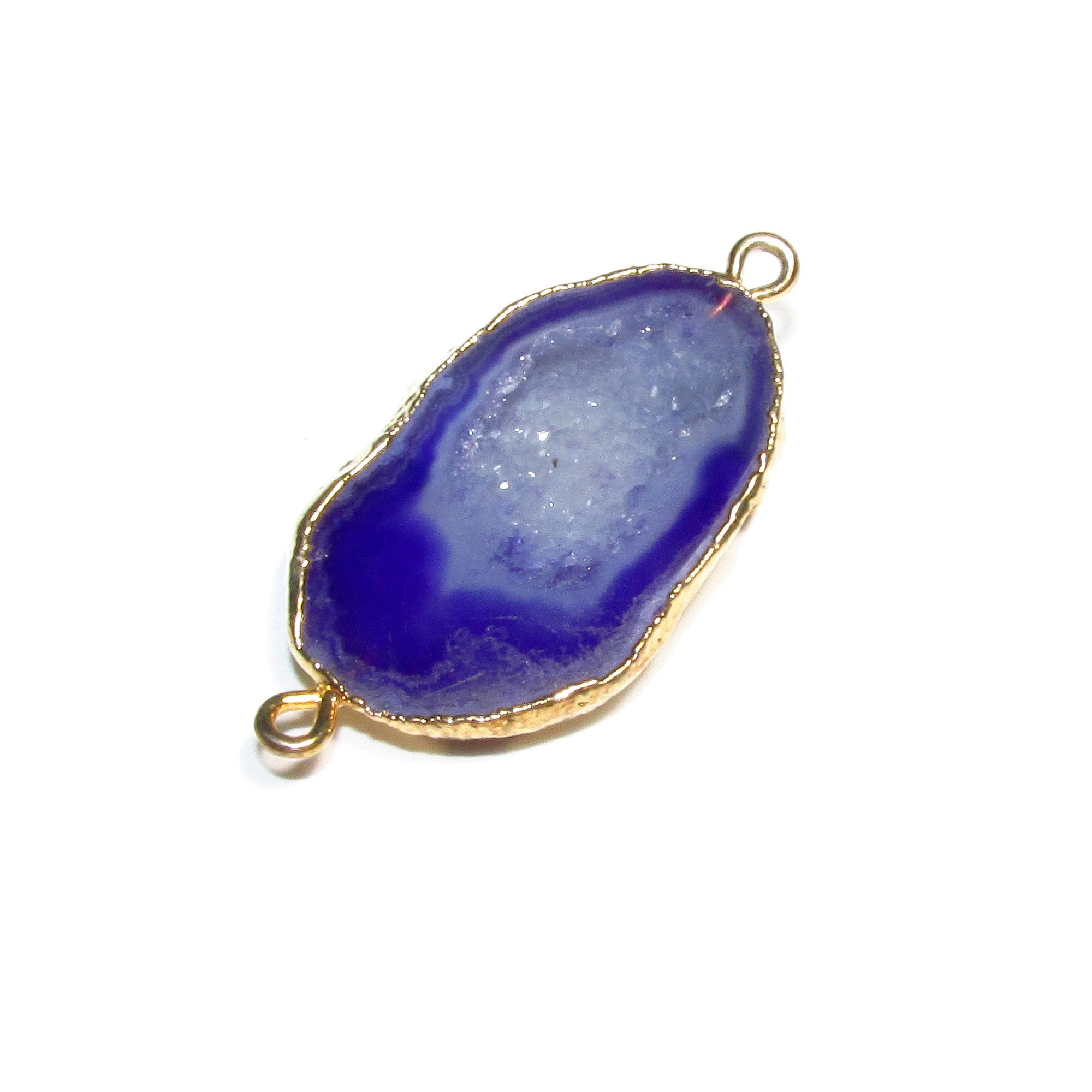SALE!  Agate druse connector size 26x18mm, Natural agate, Natural Gemstone, Jewelry making - 1 piece