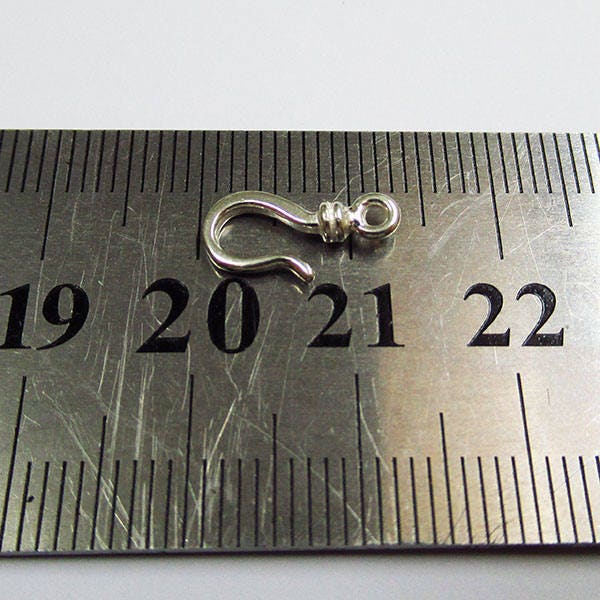 925 Sterling Silver Hook Eye Very Small Clasps, Silver clasp, Clasp, Clasps, Hook eye clasp, Clasps, Jewelry making, Silver clasp - 1 piece