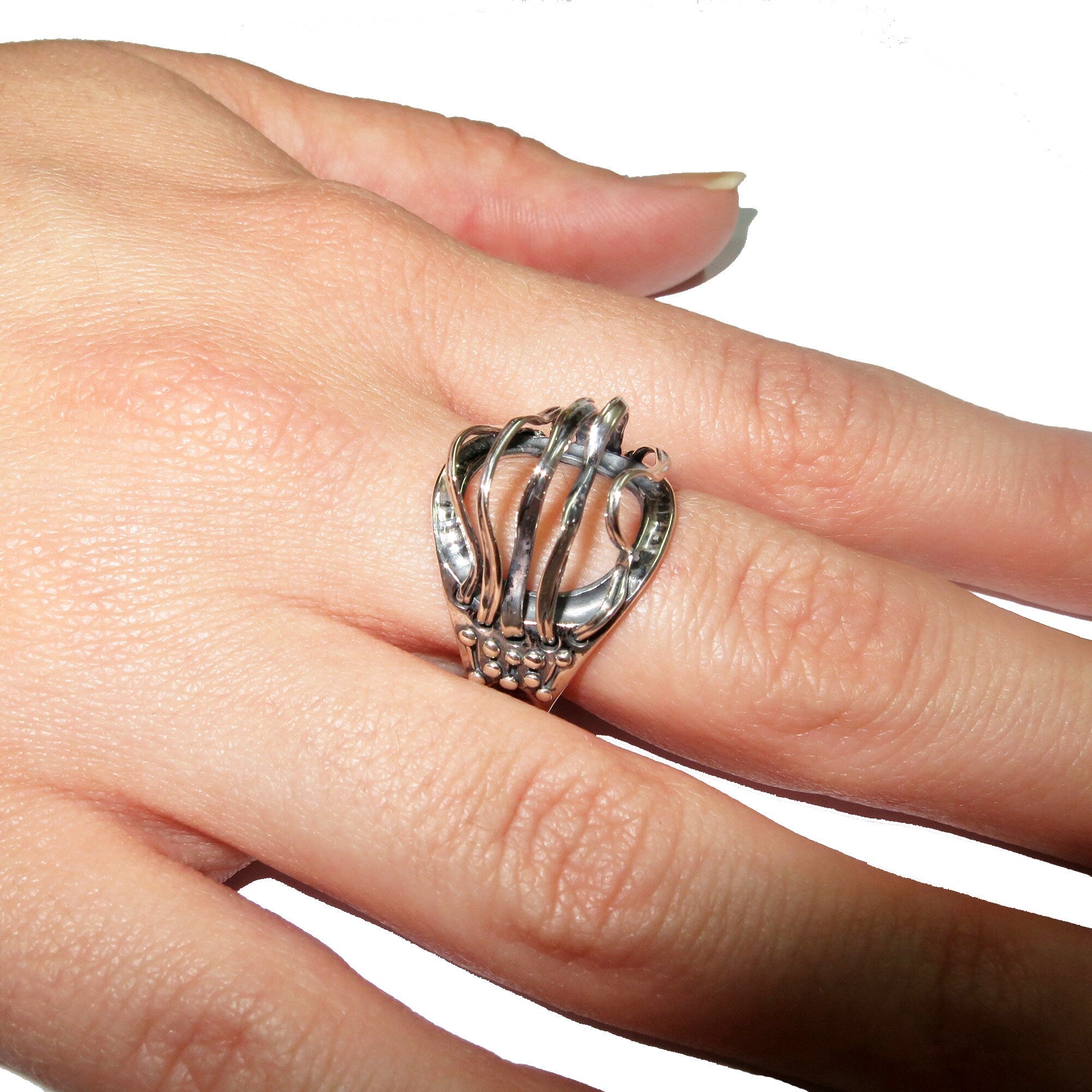 925 sterling silver ring size 8, Handmade ring, single copy, sterling silver, Silver ring