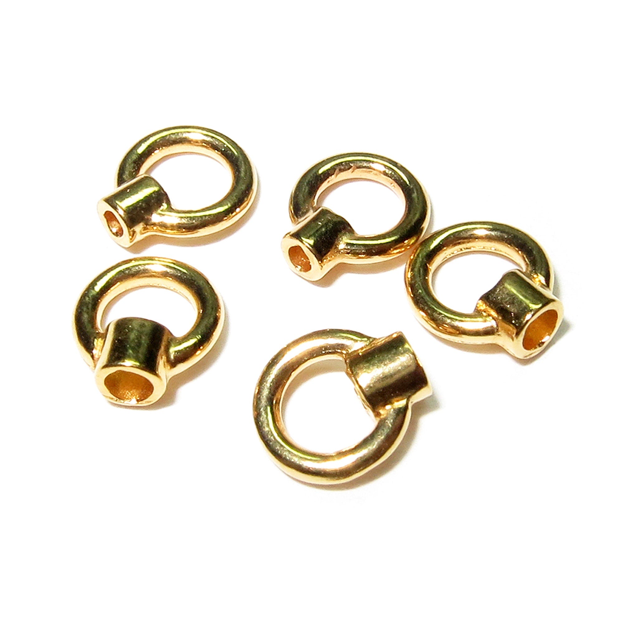 14K Gold filled small End Caps size 1.0, 1.5 mm, Small end caps, Gold filled end cap, End cap findings, Jewelry making - 1 pair (2 piece)