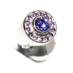 Statement Amethysts ring 925 sterling silver size 8, Handmade ring, single copy, sterling silver, Amethysts, silver ring, Amethyst ring
