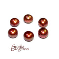 8 mm brown pearls half-drilled Cabochon, Natural Pearl, brown pearls Gemstone, Round pearl, Jewelry making, ring, earrings - 1 piece