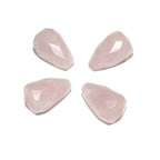 Natural Rose quartz Teardrop faceted Beads size 14x9 mm, Rose quartz beads, Half Drilled Beads, Jewelry making - 1 piece
