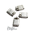 925 Sterling Silver Hammered Box Jewelry Clasps size 16x10mm, Hammered Box clasp, Jewelry making, Silver Clasps, Rectangular clasp - 1 piece