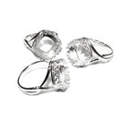 12x12 mm 925 sterling silver blank ring with cushion bezel cup size 5, 6, 7, 8, setting, base ring, jewelry making, bezel cup - 1 piece