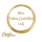 14/20 yellow Gold filled wire Thickness 30 - 13 GA, Gold Filled wire, Gold filled, Half-Hard wire, Jewelry making – 1 meter (3.30 ft)