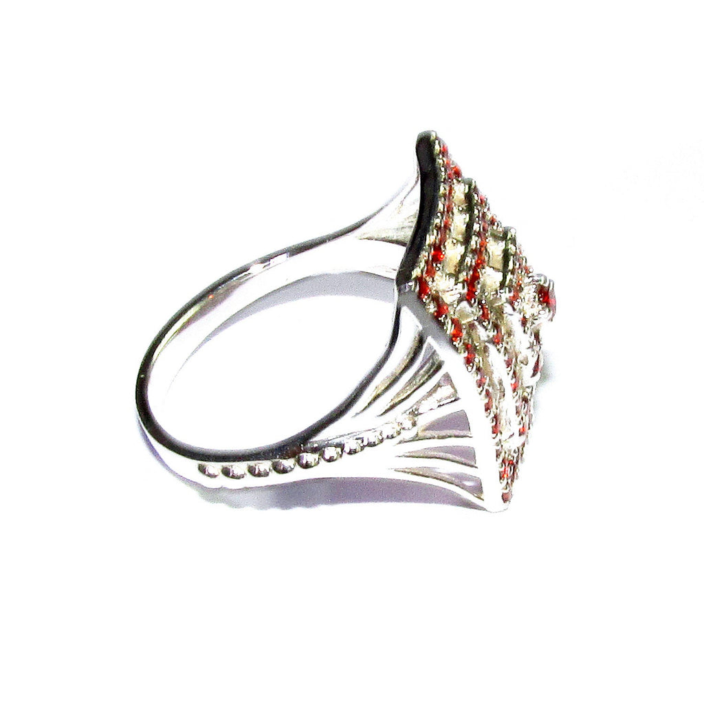 Garnet ring 925 sterling silver size 7, Handmade ring, single copy, sterling silver, Garnet, silver ring, gemstone, Garnet ring
