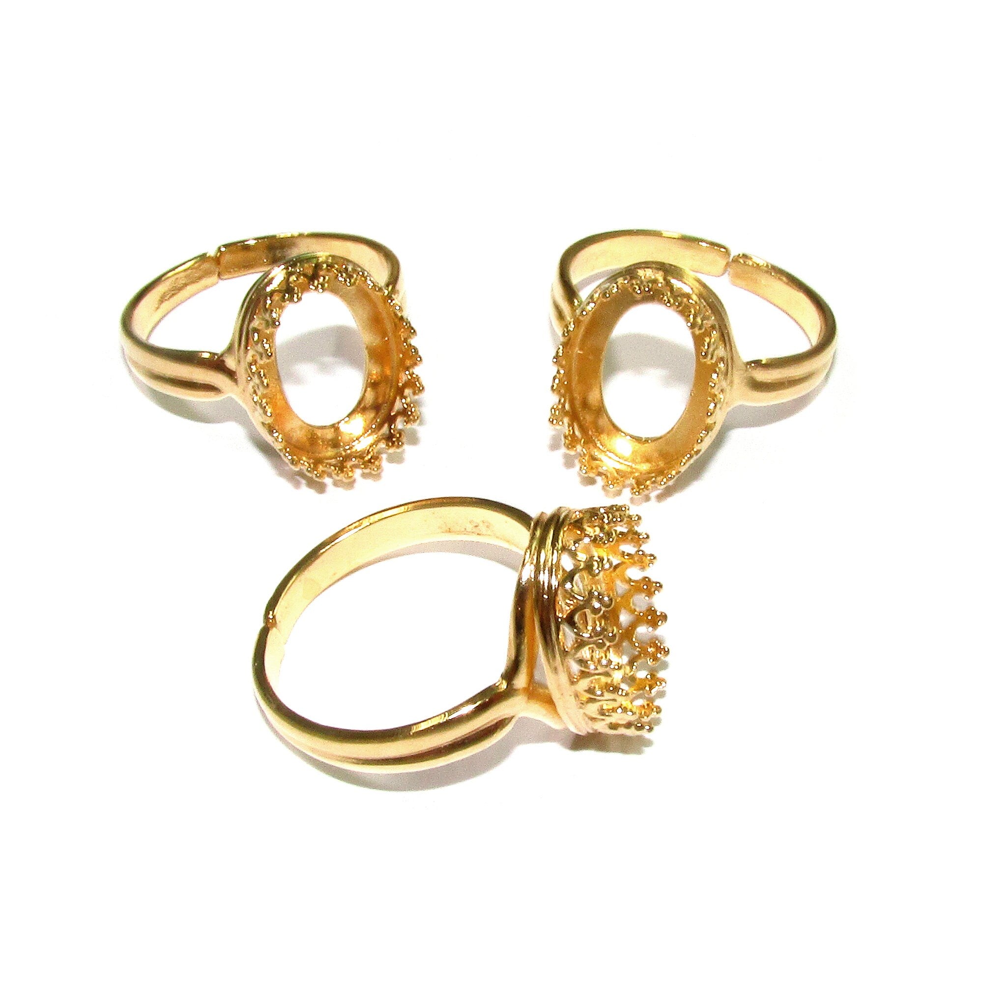 14K Yellow gold filled open base ring with oval bezel cup 10x14 mm, Blank ring, ring gold filled, Jewelry making, 14K gold filled - 1 piece