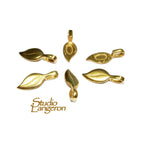 14K Yellow Gold Filled Leaf Pendant Bail with Hook (22.0 x 7.8 mm)