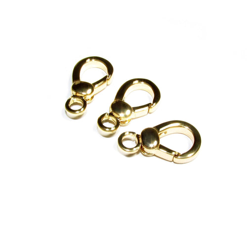 1 piece - 14K Yellow gold filled Albert Fixed Top Closed loop 18.6x9.7mm, Gold filled clasp, Albert clasp, Jewelry making