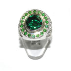 Statement Chrysoprase ring 925 sterling silver size 8, Handmade ring, single copy, 925 sterling silver, Natural Chrysoprase, Green gems