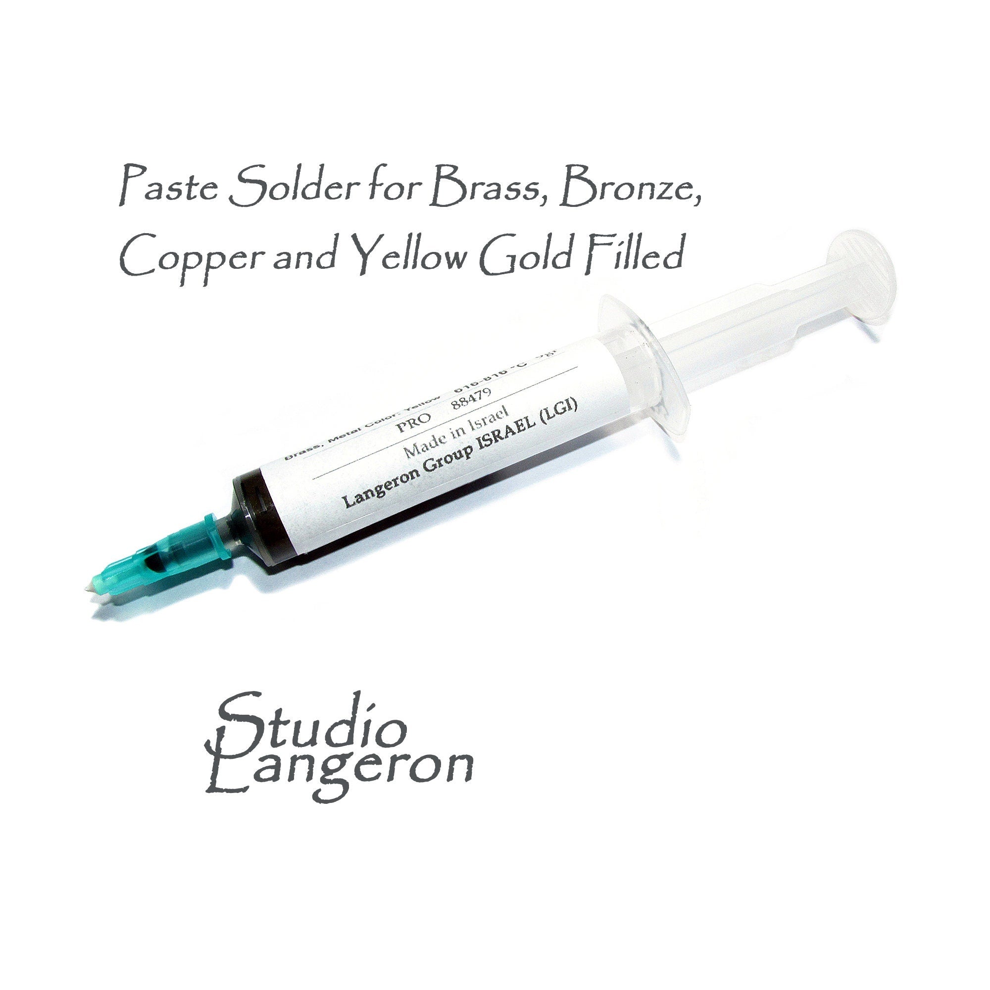 Solder paste for Brass, Bronze, Copper and Yellow Gold Filled 9 gram, solder gold filled, Solder bronze, Jewelry making - 1 piece