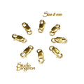 5 pcs 14K Yellow Gold Filled Oval Lobster Clasp with open ring size 8 mm, Clasp, Gold Filled Clasps, Lobster clasps, Jewelry making