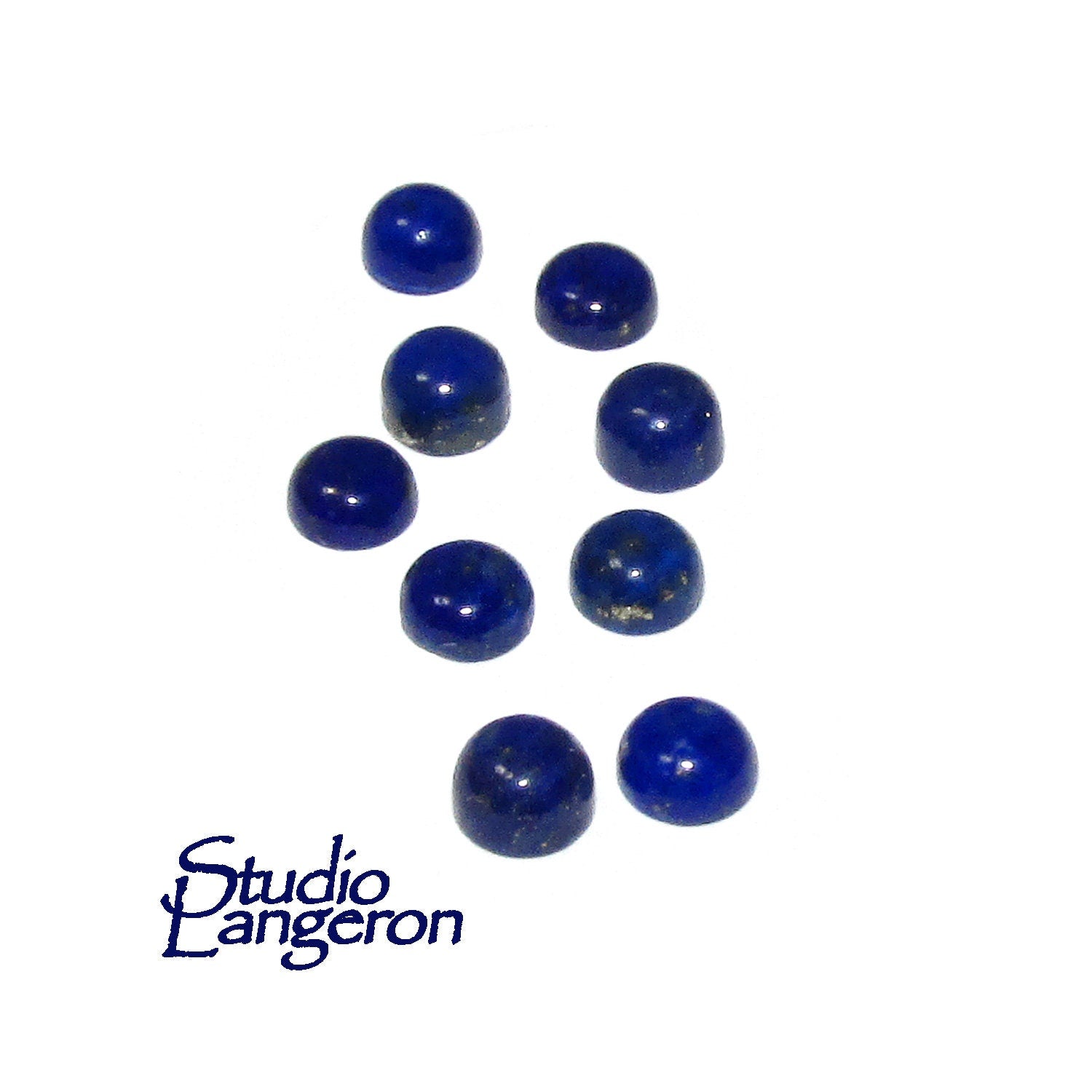 4 mm Lapis Lazuli Cabochon, Natural Gemstone, Calibrated Size, Lapis Lazuli, Gemstone Round, cabochon, Jewelry making - 1 piece