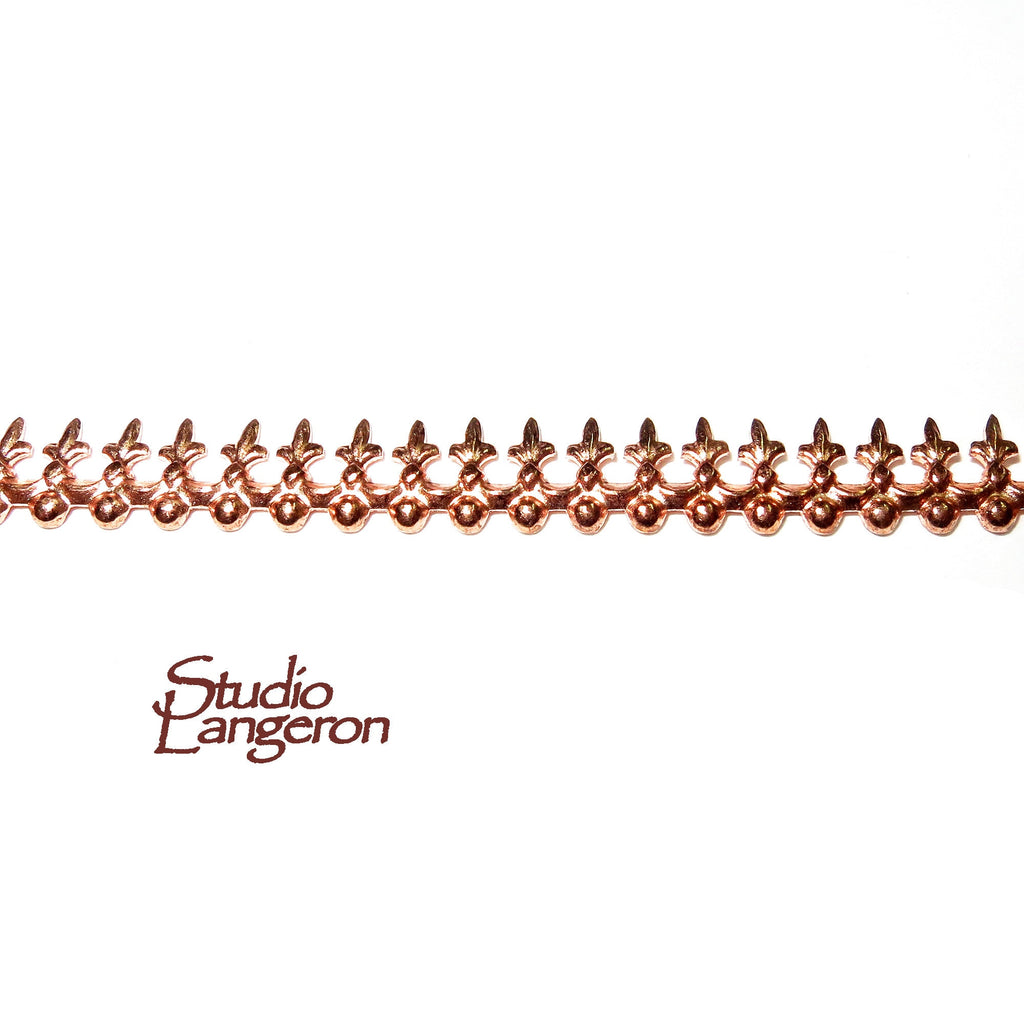 Natural Copper Gallery wire, Copper wire, Gallery pattern, Gallery ribbon, Wire, Setting, Jewelry making, Copper findings - 4 inch (10 cm)