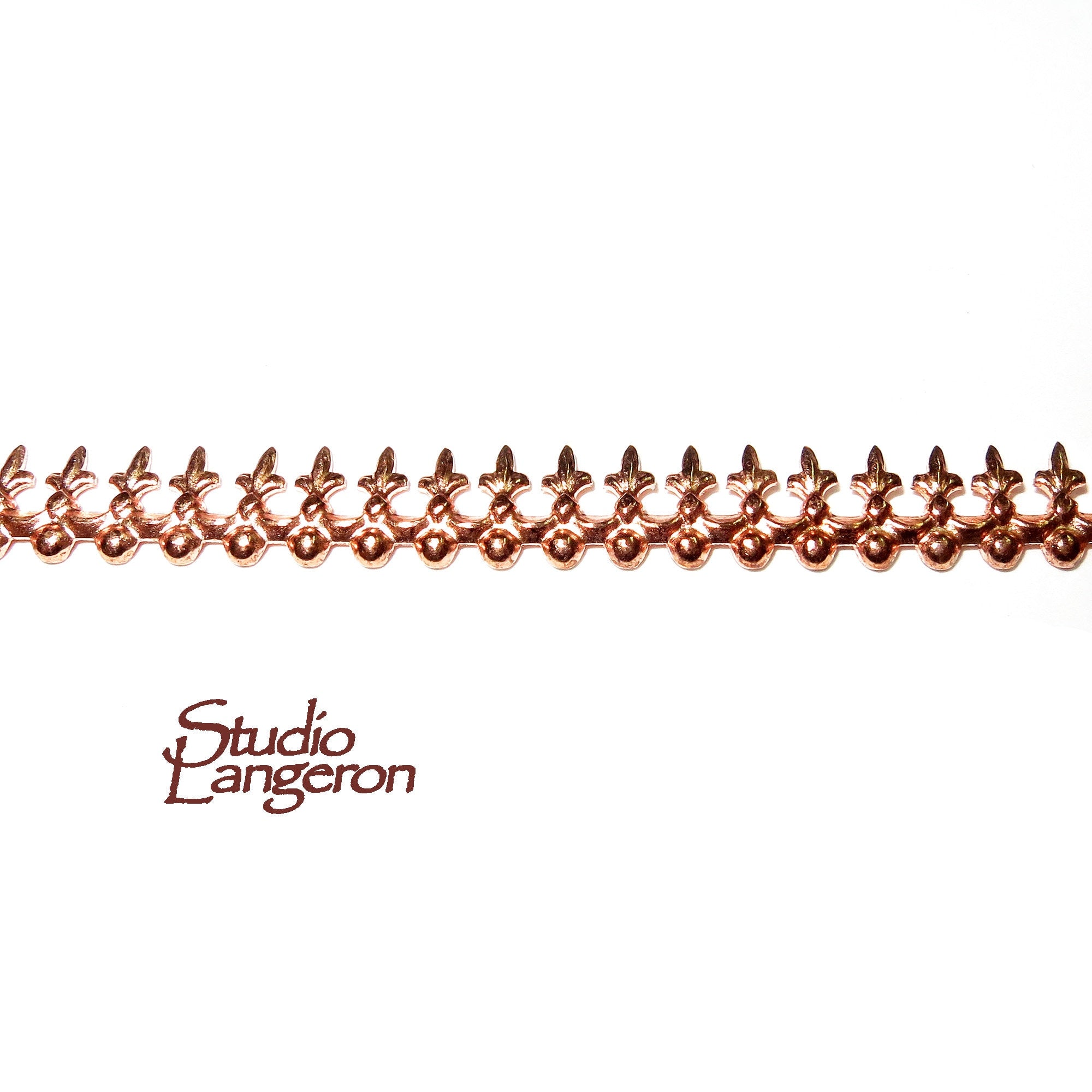 Natural Copper Gallery wire, Copper wire, Gallery pattern, Gallery ribbon, Wire, Setting, Jewelry making, Copper findings - 4 inch (10 cm)