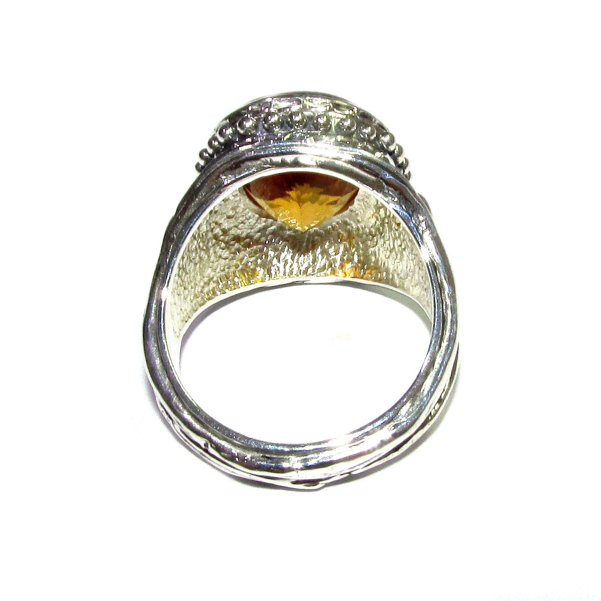 Citrine ring 925 sterling silver size 8, Handmade ring, single copy, 925 sterling silver, Natural Citrine, silver ring, gemstone Citrine
