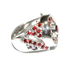 Statement garnet ring 925 sterling silver size 8, Handmade ring, single copy, 925 Silver ring, garnet , silver ring, gemstone, garnet ring
