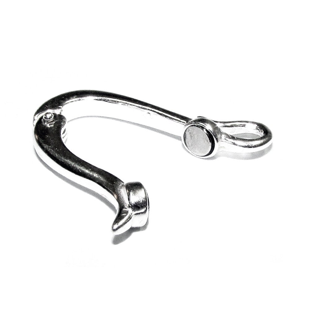 925 Sterling Silver Hook Eye Magnetic Large Clasps, Silver clasp, Magnetic clasp, Hook eye clasp, Sterling silver, Jewelry making - 1 piece