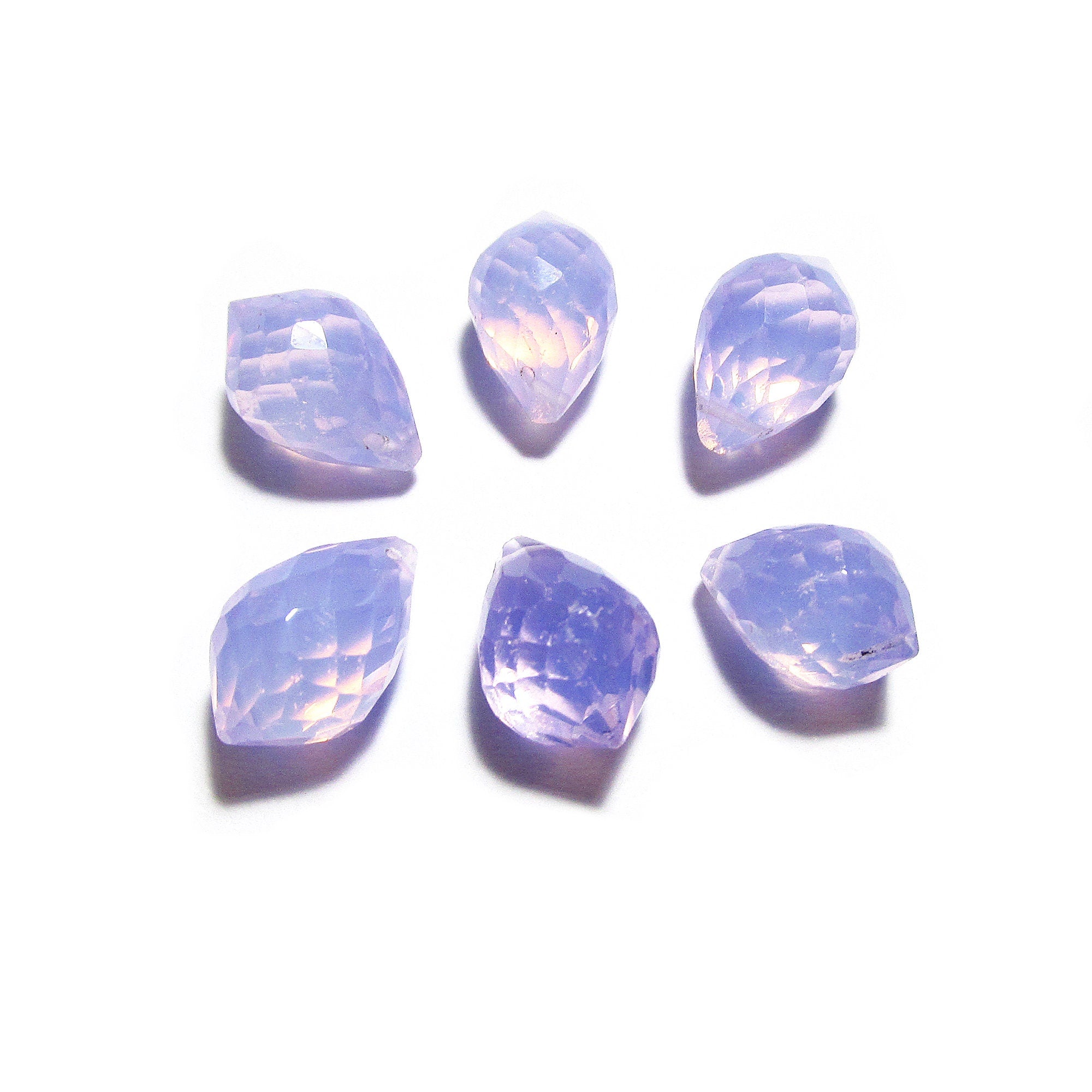 Natural Lavender Teardrop faceted Beads size 10x7 mm, Lavender Gemstone, Jewelry making, Natural Gemstone Teardrop beads - 1 piece