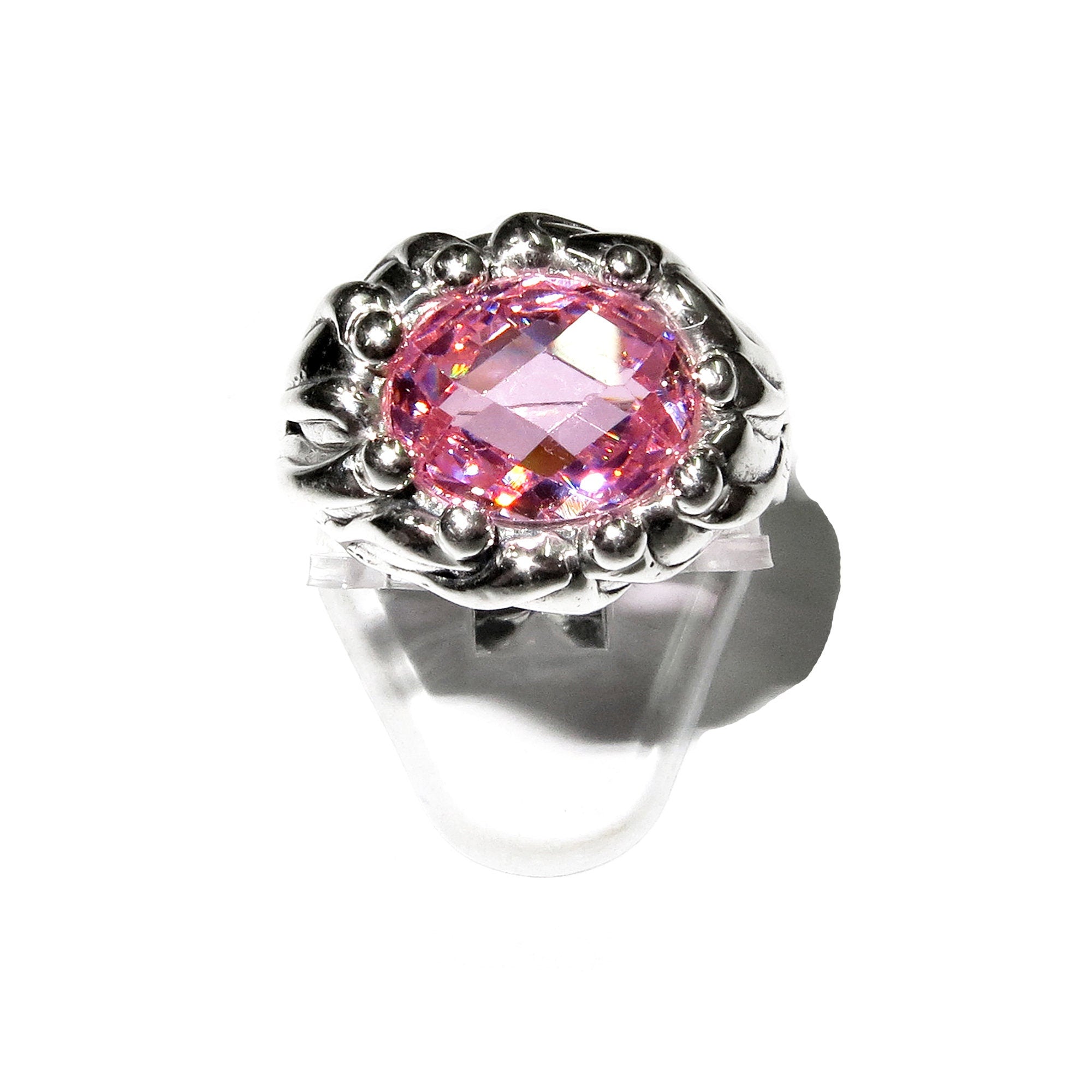 Statement Rose topaz ring 925 sterling silver size 6 1/2, Handmade ring, single copy, Rose topaz, silver ring, gemstone, Rose topaz ring
