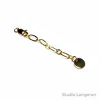 14K Gold Filled Extension Chain size 5,5cm, oval chain 7.5x4.0mm, lobster clasp 10mm - 1 piece
