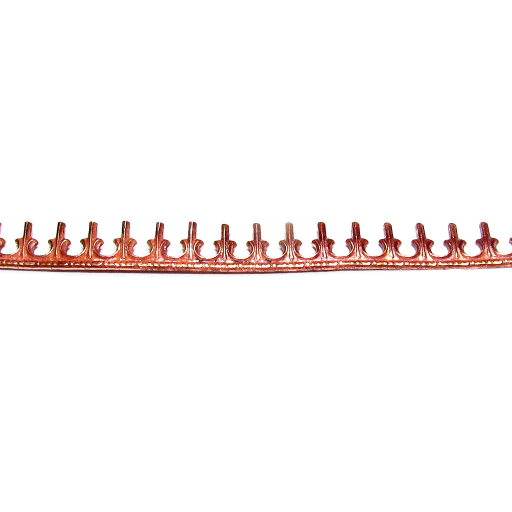 Natural Copper Gallery wire, Copper wire, Gallery pattern, Gallery ribbon, Wire, Setting, Jewelry making, Copper findings - 4 inch (10 cm)