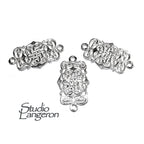 925 Sterling silver link connector size 25x14 mm, Silver link component, Jewelry making, Silver 925, Connector, Jewelry connector - 1 piece