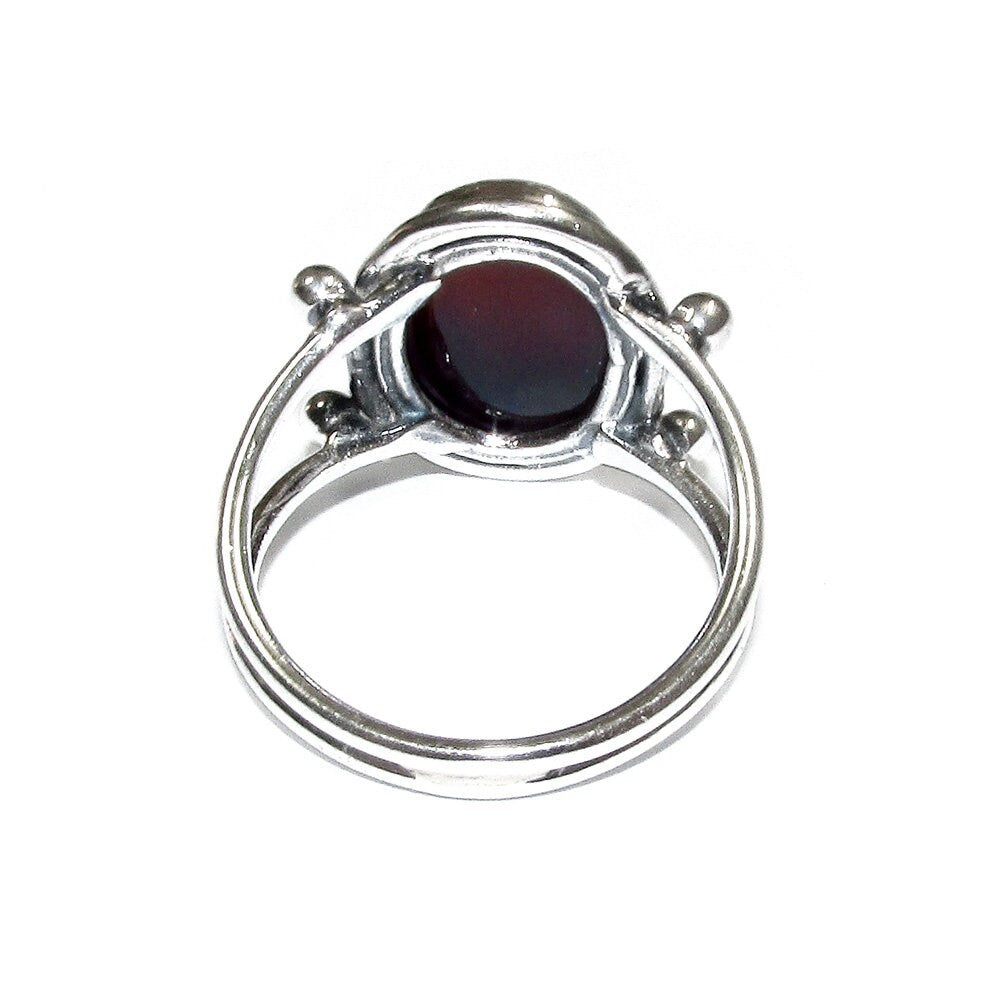 Statement Natural opal ring 925 sterling silver size 8 1/2, Handmade ring, single copy, sterling silver, Brown opal, silver ring, gemstone