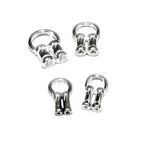 925 sterling silver Crimp Double End Caps sizes 0.7 - 2.0 mm, Jewelry making, Double End caps findings, Silver end caps - 1 pair (2 piece)