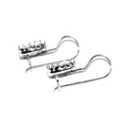 8x10 mm size 925 sterling silver blank earrings with bezel cup, Jewelry making, Setting, oval bezel cup, base earrings - 1 pair (2 piece)