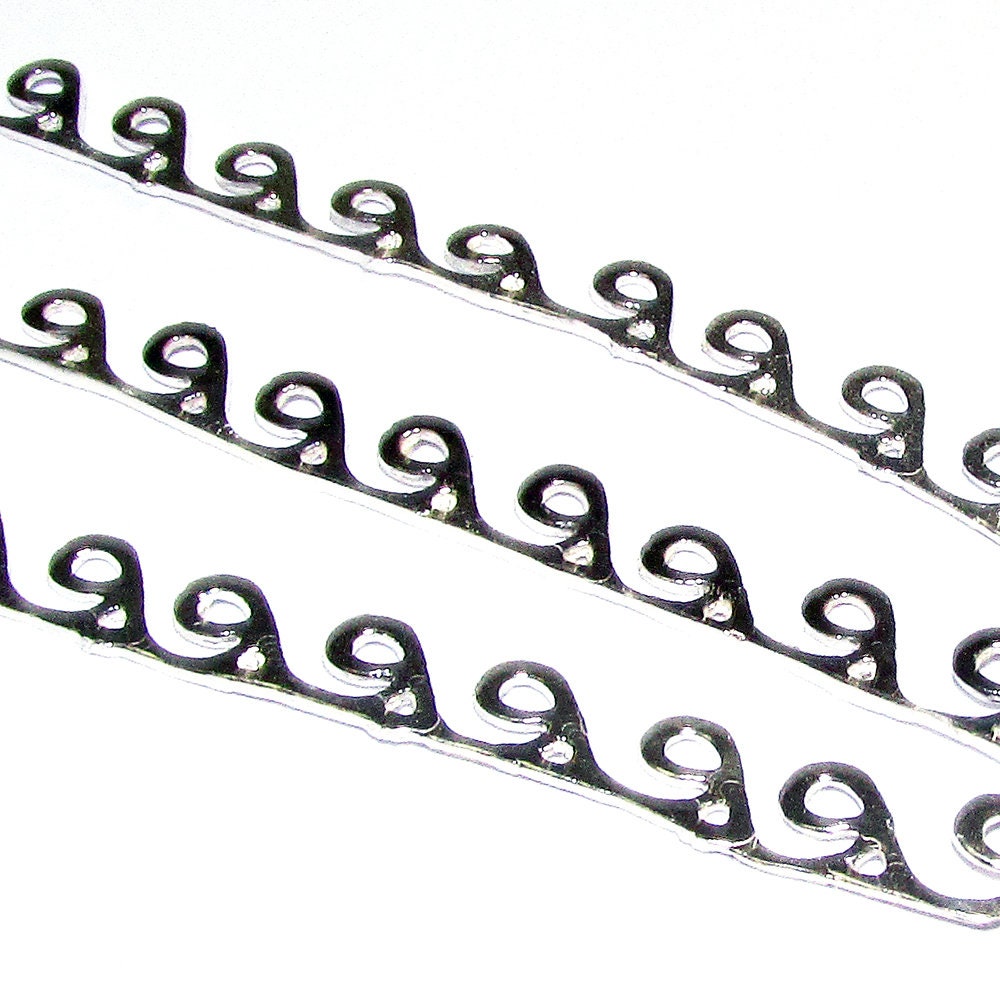 999 Fine silver Casted Bezel wire size 6.5x0.5 cm (2.4 inch), Gallery wire, Setting silver, Gallery pattern, Jewelry making - 1 piece