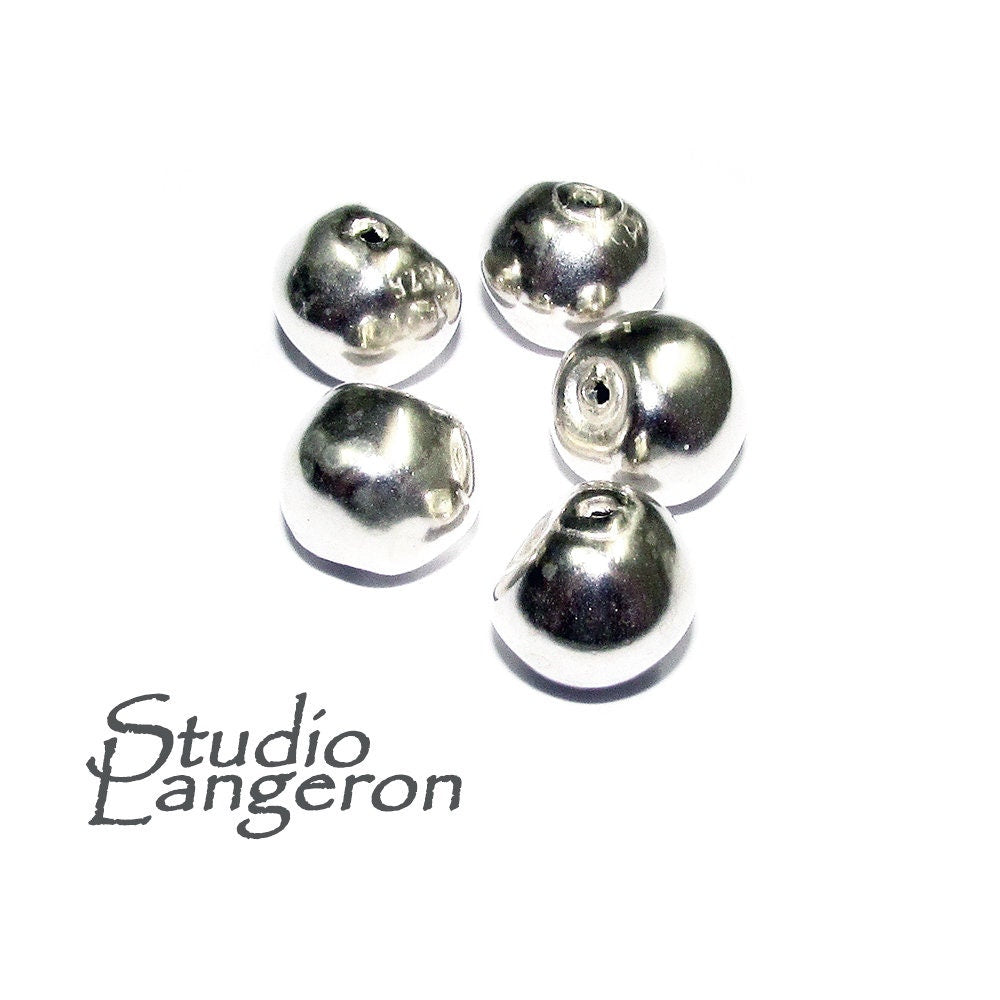 925 sterling silver handmade beads BB40, handmade, silver beads, Jewelry making, handmade beads, decorative beads, Original beads - 1 piece