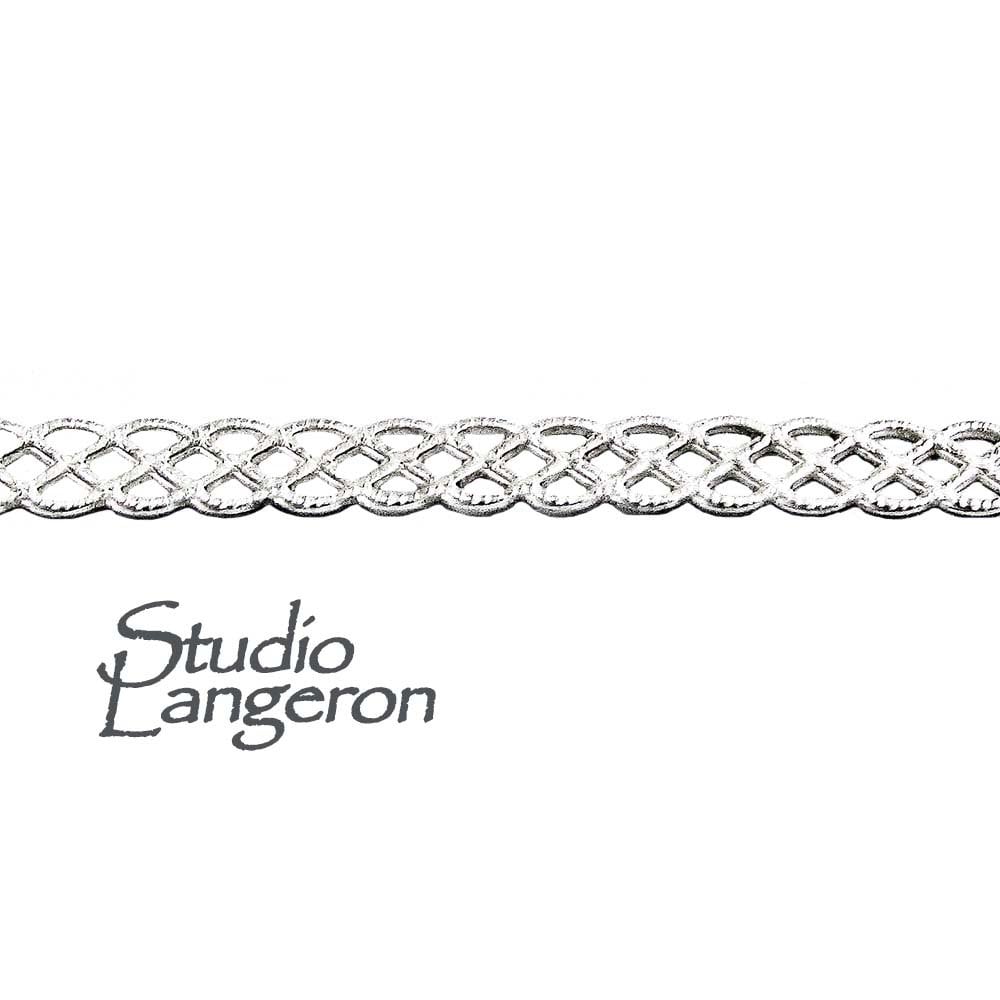 935 Argentium Silver Bezel wire, Gallery wire, Gallery ribbon, Gallery pattern, Jewelry making, Setting, Silver wire - 4 inch (10 cm)