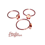 14K Rose gold filled blank ring with bezel cup 6x8 mm size 4, 5, 6, 7, 8, 9, 10, 11, Base ring, Bezel cup, Jewelry making - 1 piece