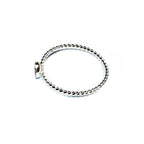 925 sterling silver twisted blank ring with bezel cup 4 mm size 4, 5, 6, 7, 8, 9, 10, 11, bezel cup, base ring, Jewelry making - 1 piece