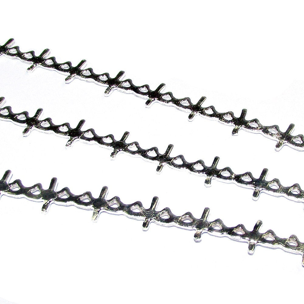 999 Fine silver Casted Bezel wire size 6.7x0.6 cm (2.7 inch), Gallery wire, Jewelry making, Gallery pattern, Wire, Silver wire - 1 piece