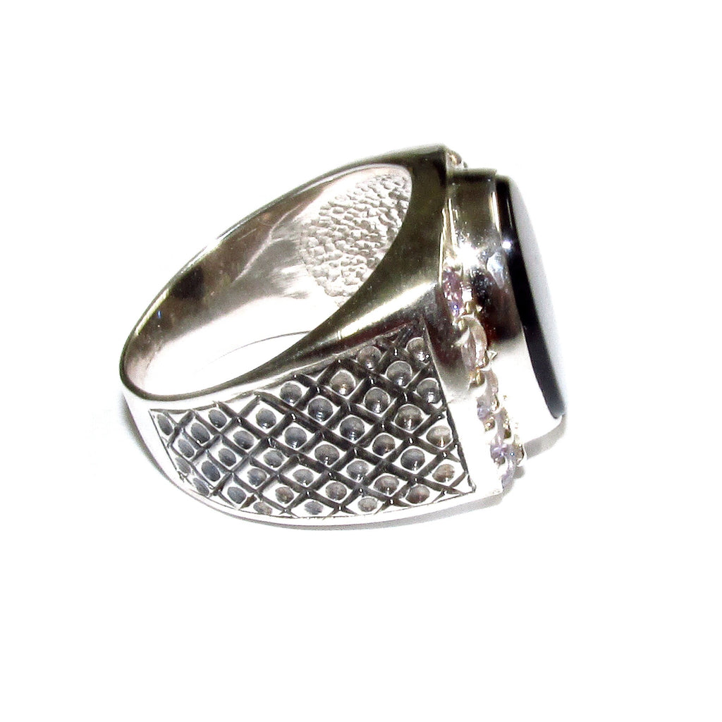 Agate man ring 925 sterling silver size 9 1/2, single copy, sterling silver, natural Agate, man ring, gemstone, Handmade ring