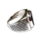 Agate man ring 925 sterling silver size 9 1/2, single copy, sterling silver, natural Agate, man ring, gemstone, Handmade ring