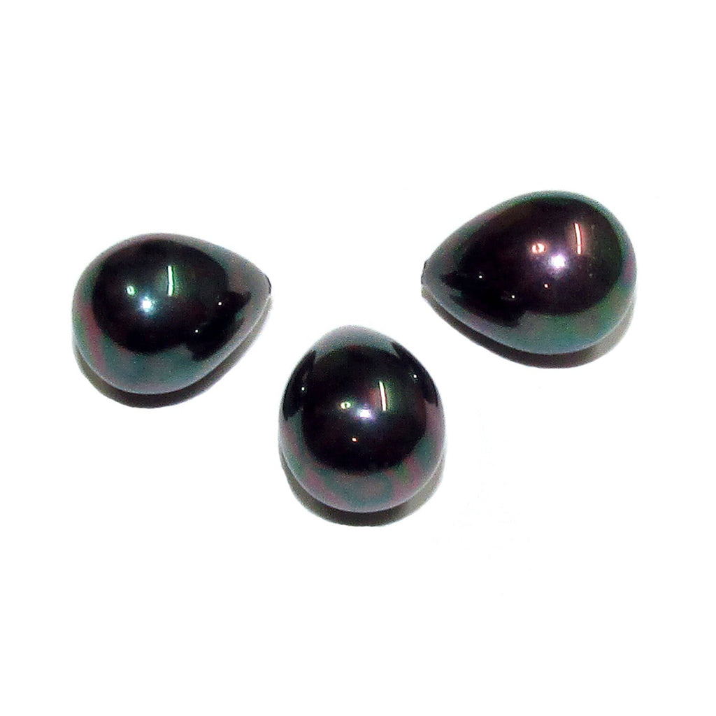 Natural Sea shell pearl Teardrop half drilled Beads size 12x8 mm, Natural shell pearl Matching, Half Drilled Beads, Jewelry making - 1 piece