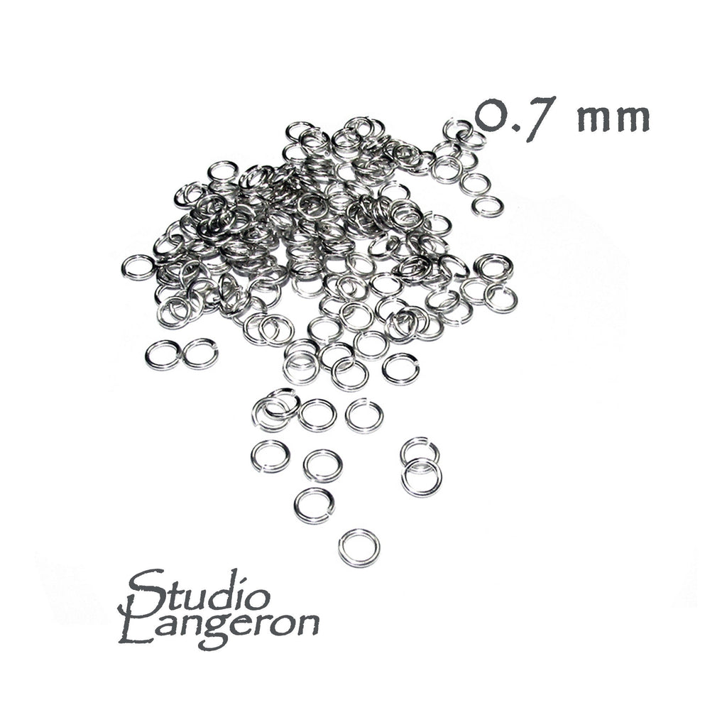 10 pcs 925 Sterling Silver Open Jump Rings 0.7 mm (21GA), Inside Diameter 2.0, 2.5, 3.0, 3.5, 4.0, 5.0 mm, Open jump rings, Jewelry making