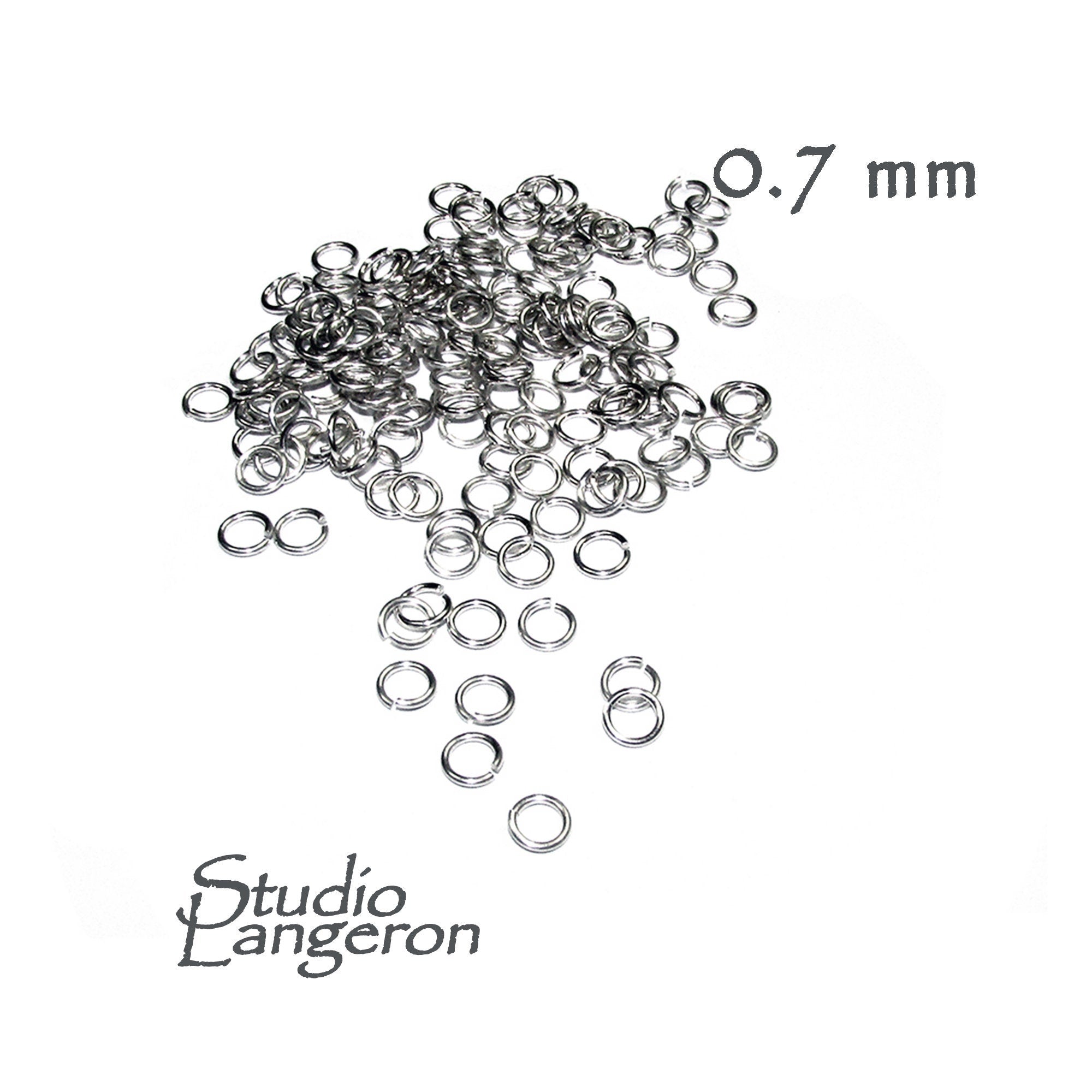 10 pcs 925 Sterling Silver Open Jump Rings 0.7 mm (21GA), Inside Diameter 2.0, 2.5, 3.0, 3.5, 4.0, 5.0 mm, Open jump rings, Jewelry making