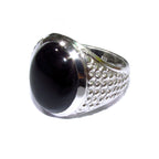 Black onyx ring 925 sterling silver, size 9, Handmade ring, single copy, 925 sterling silver, Black onyx, silver ring, gemstone - 1 piece